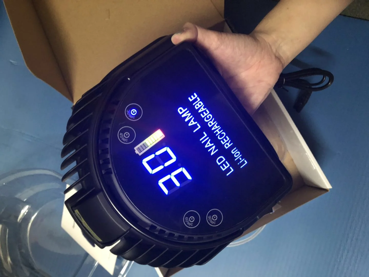 64w Pro лечения беспроводной светодиодный свет перезаряжаемый Аккумуляторный солнца УФ led ногтей Гель-лак для лампа салонного маникюра