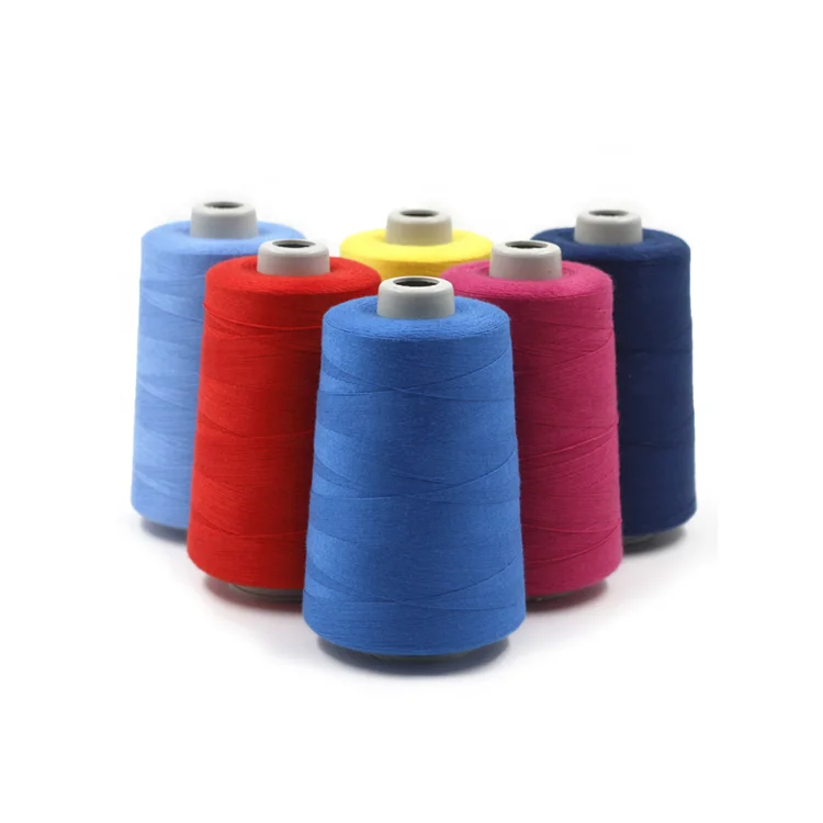 Производитель оптом 20s / 3 полиэстер высокоскоростная швейная машина швейная нить Одежда домашний текстиль джинсы швейная нить