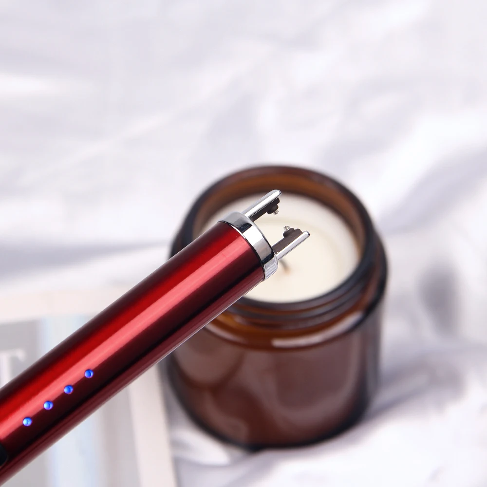 Luxury Windproof Flameless Arc Plasma Electronic Lighters Rechargeable USB Lighter Electric Lighter for Kitchen Gas Stove