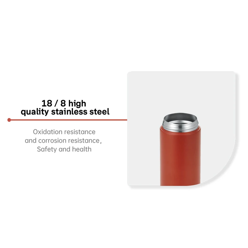 custom packing wide mouth double layer keep liquid broken-resistnt matt red brief school coffee tumbler cup 12oz coffee mug