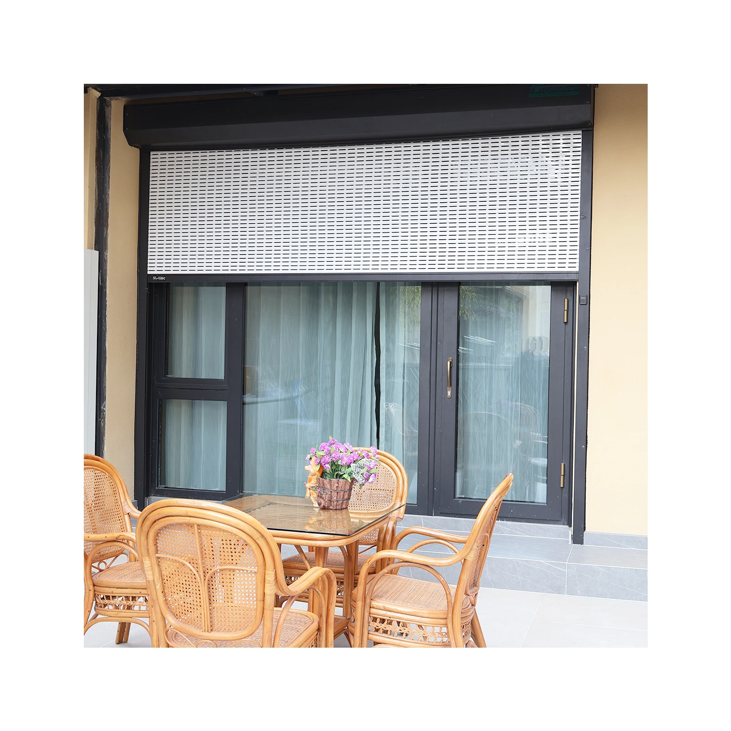 Garaf Factory High Quality Customized Aluminium Motorised Openable Burglar Proof Hurricane Rolling Shutter