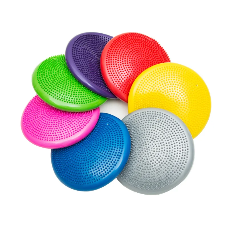 New Air Inflated Stability Wobble Cushion Yoga Fitness Disc Pad Gym Body Shape Balance Plate