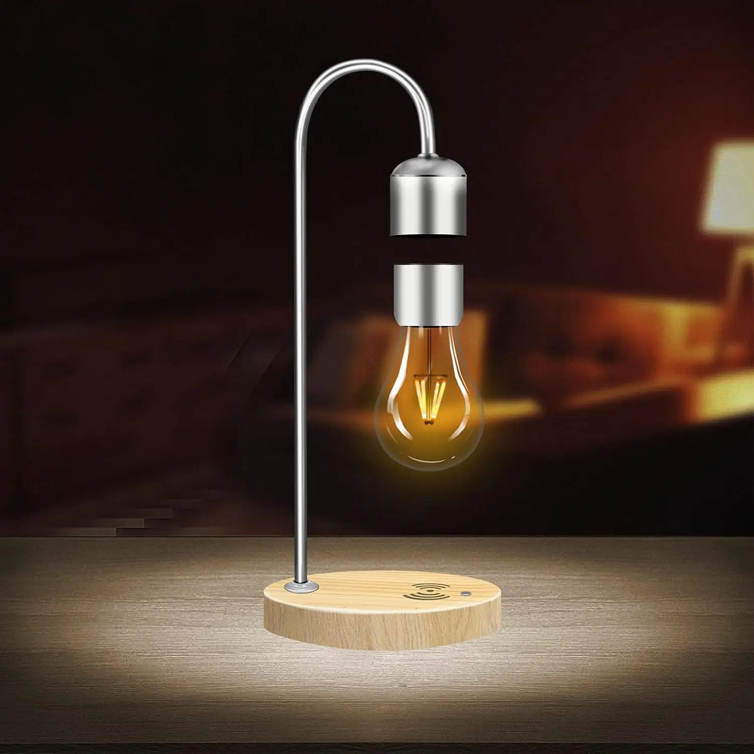 Magnetic Levitating Floating Lamp Wireless LED Light Bulb Desk Lamp, Unique Home Decor & Perfect Business Gifts