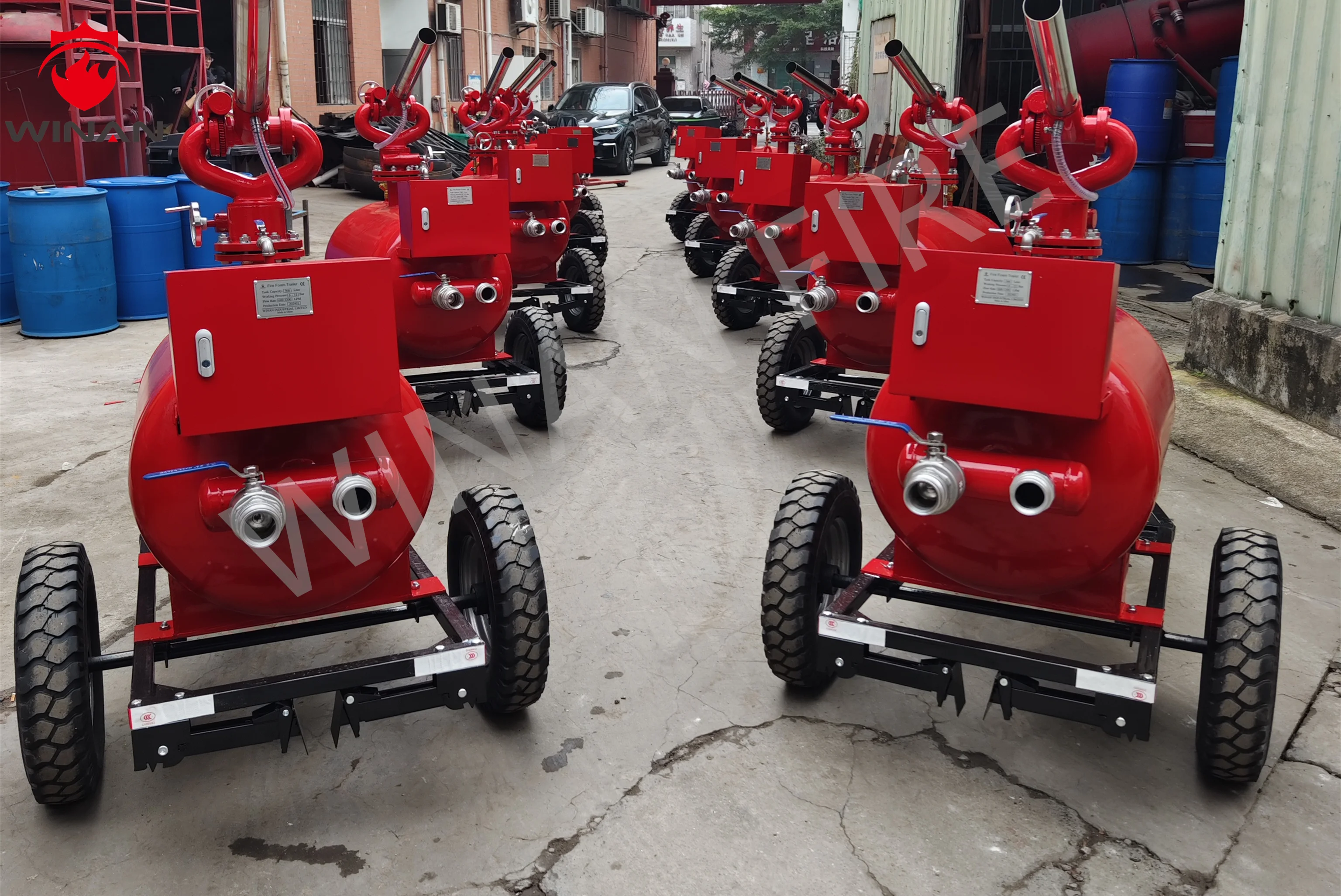 Fire Foam Trailer With Foam Monitor, Mobile Foam Tank Fire System,100 Litre-2000 Litre Customizable,Foam Tank,Mobile Foam Car