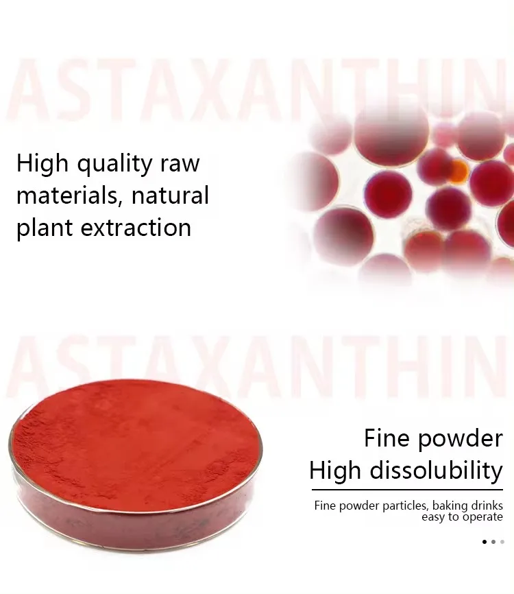 Haematococcus Pluvialis Extract CAS 472-61-7 Bulk Pure 2% 5% 10% Astaxanthin Powder