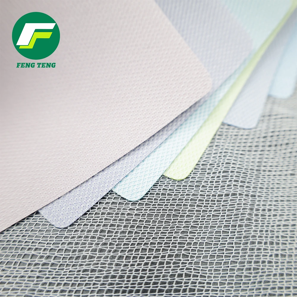 105 New Type Dacron 100% Polyester Breathable White Knitting High Stretch 0.15 Thickness Backing Fabric For Leather