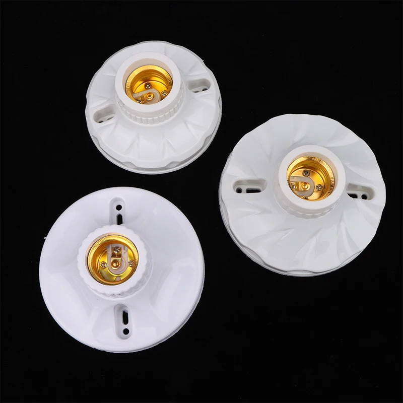 Wholesale E27 Plastic Ceramics Lamp Holder Edison Bulb Holder Screw Lamp Socket Led Lighting Accessories B22 Lamp Holder