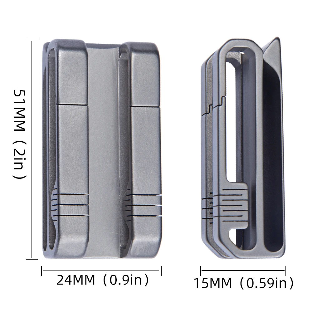 Titanium alloy belt buckle portable keychain portable outdoor edc tools light and wear-resistant