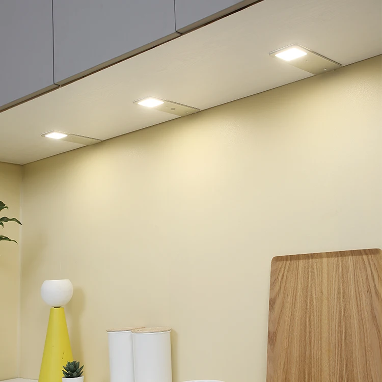 Set 5pcs Ultra Thin 4Mm 12Vdc 5W Kitchen Counter Led Wardrobe Lamp Closet Light Under Cabinet Lighting