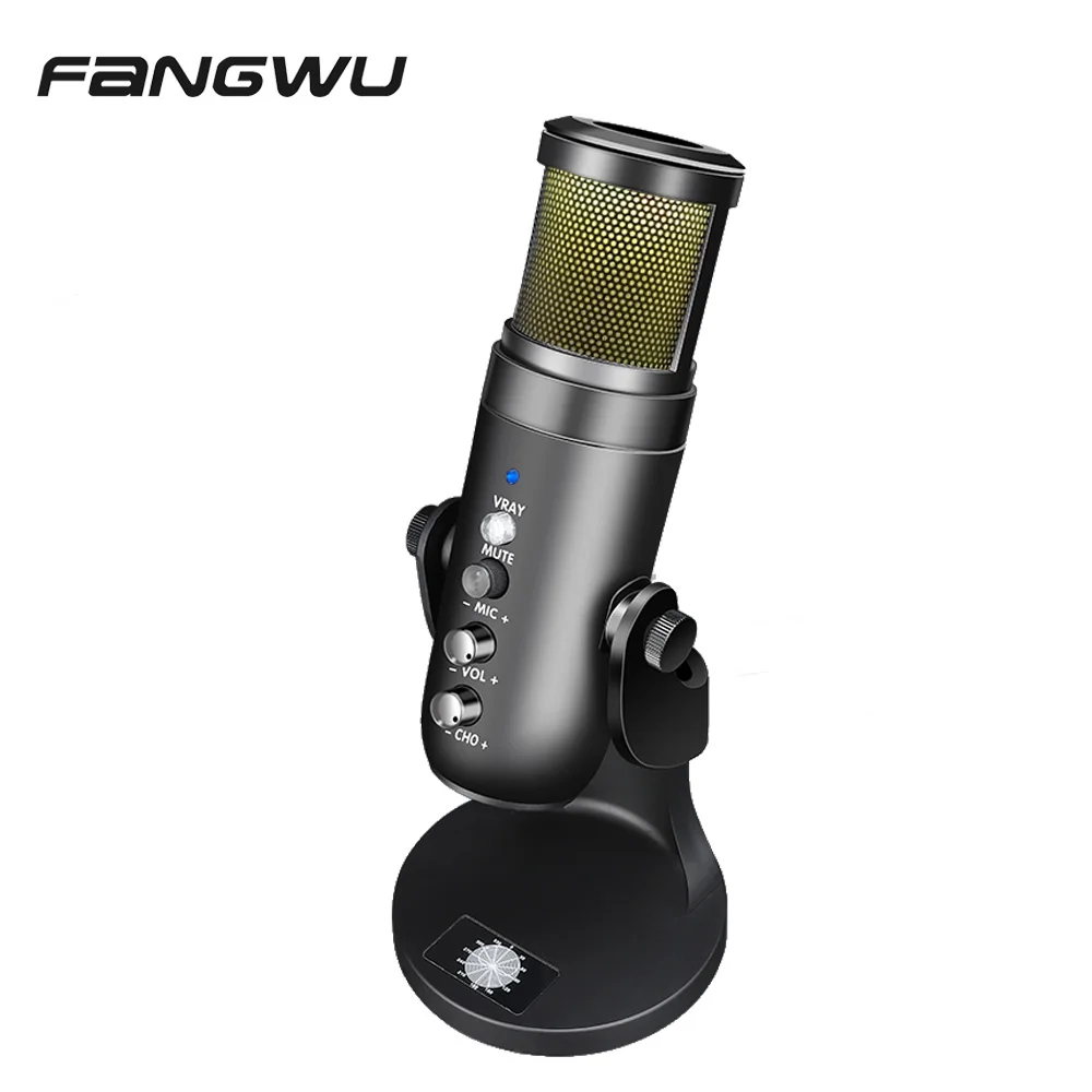 USB RGB бум Студия конденсаторный микрофон набор для радио ПК записи Youtube потокового подкаста