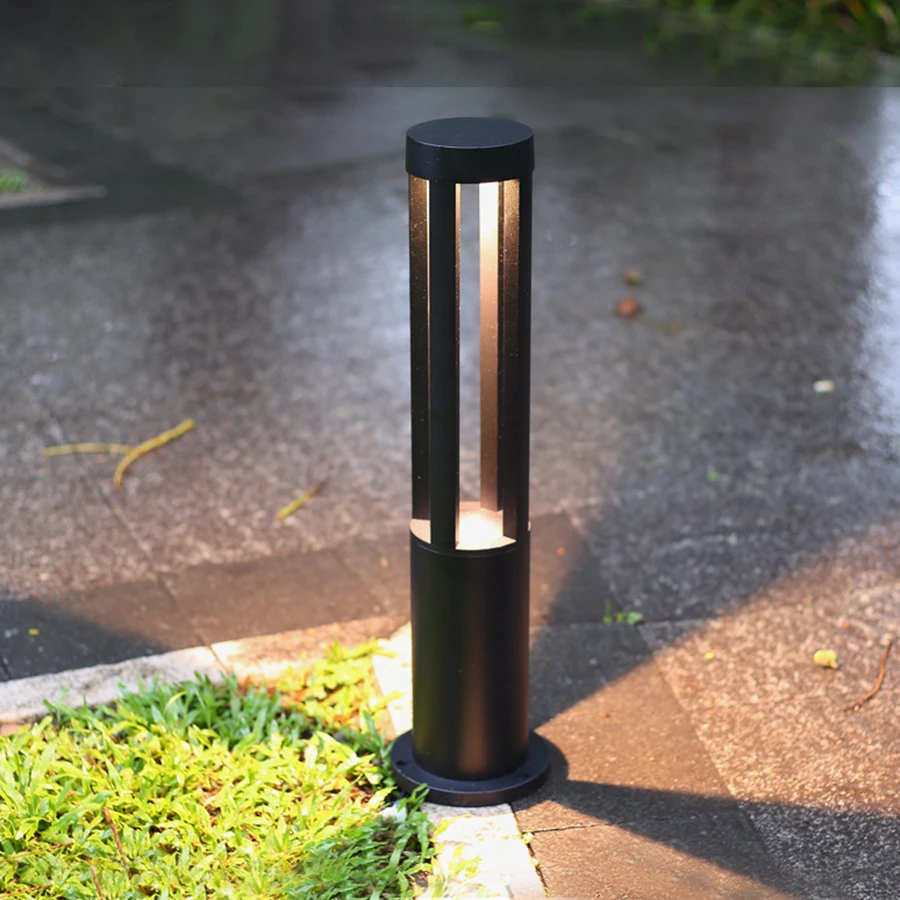 hot sale modern decorative lawn yard bollard waterproof IP65 220v outdoor led garden light with 10w COB LED