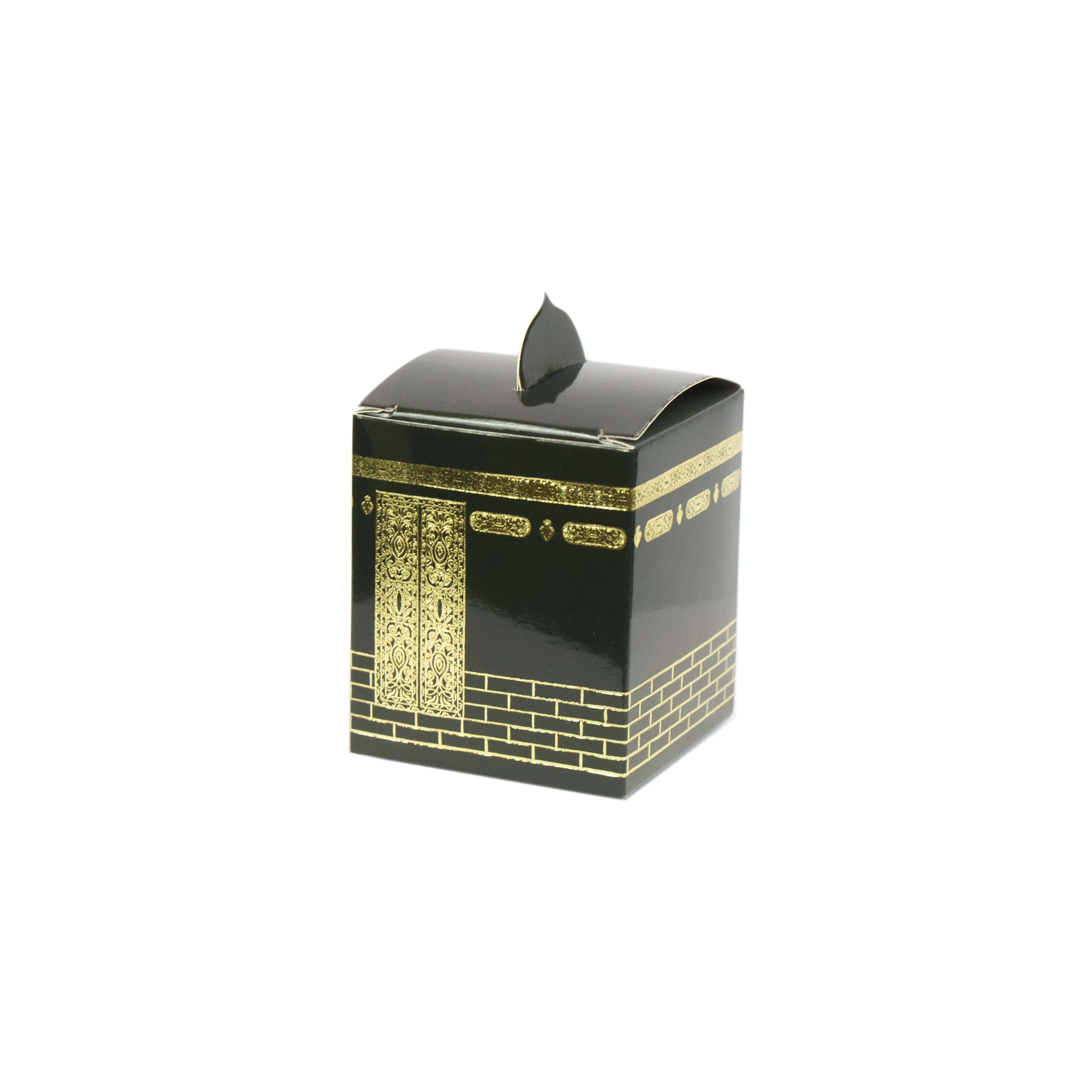islamic muslim black gold hadj hajj umrah kaaba mini small candy box