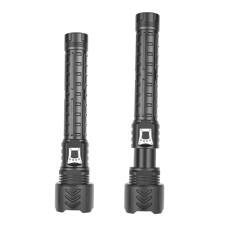  25000 Lumen XHP90 LED Military Power Bank Flashlight Portable Pro Police Torch Vibrator for