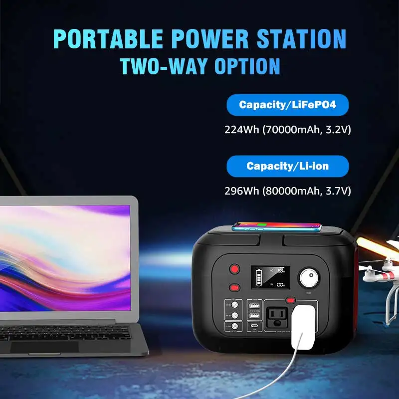 solar portable generators new energy portable power station 300W mini solar energy generator charger with usb port output
