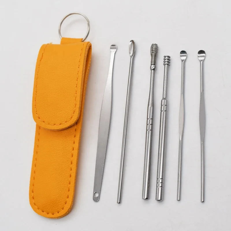 Factory Customize Stainless Steel 6 Pcs Ear Cleaner