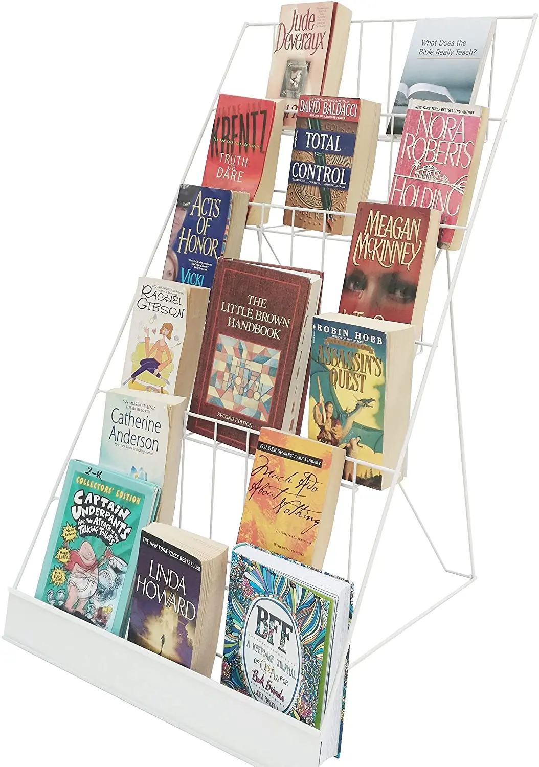RUIMEI Wire Brochure Stand Tabletop Display Rack Greeting Card Magazine Rack Book CD DVD Stand