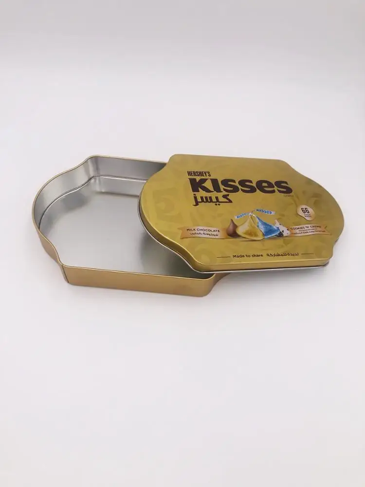  Оптовая продажа жестяная коробка для шоколада Hershey kkiss в блистере
