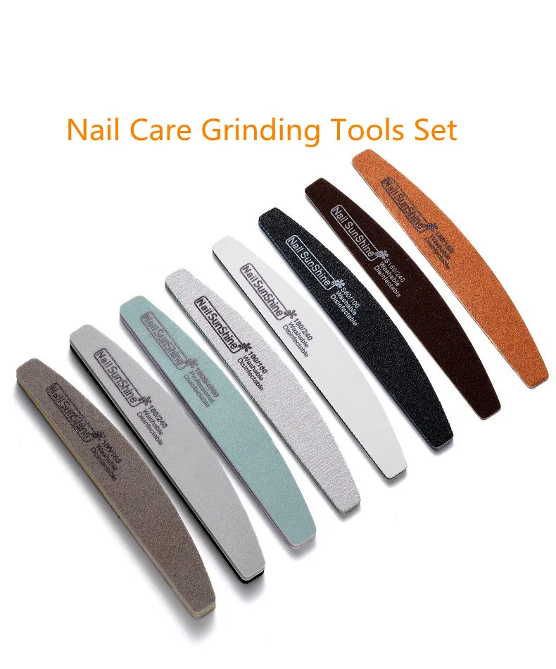 Emery Board Washable Private Label  Nail File Set Nail Polish Kit Grit 80 100 120 150 180 240