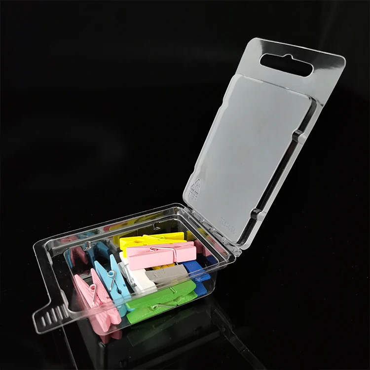 
Eco friendly durable clamshells blister packing with insert paper card 