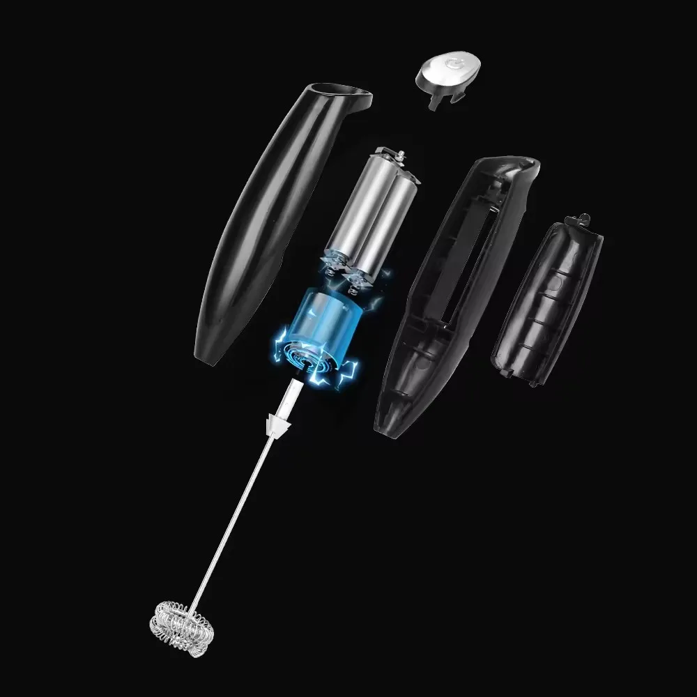 Coffee Electric Milk Frother Handheld Automatic Portable With Battery Kitchen Powerful Commercial With Stand