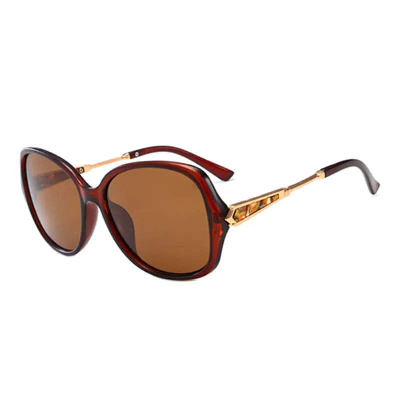  DLLP3105 поляризованные солнцезащитные очки большого размера с кристаллами для женщин винтажные дизайнерские Круглые Солнцезащитные 2021