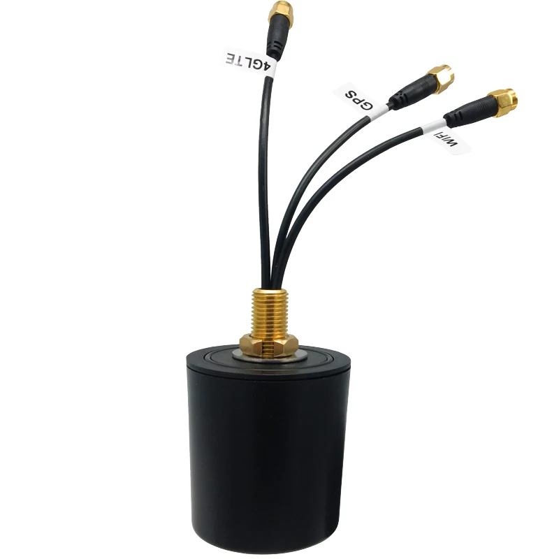 High Gain Waterproof Screw Mount Omnidirectional 3 in 1 Gps + Wifi +4G lte Combined Antenna for outdoor