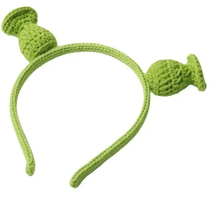 Union Power Shrek Headband with Ears Cute Dressing Up Ears Halloween Cosplay Prop Party Theme Costume Unisex