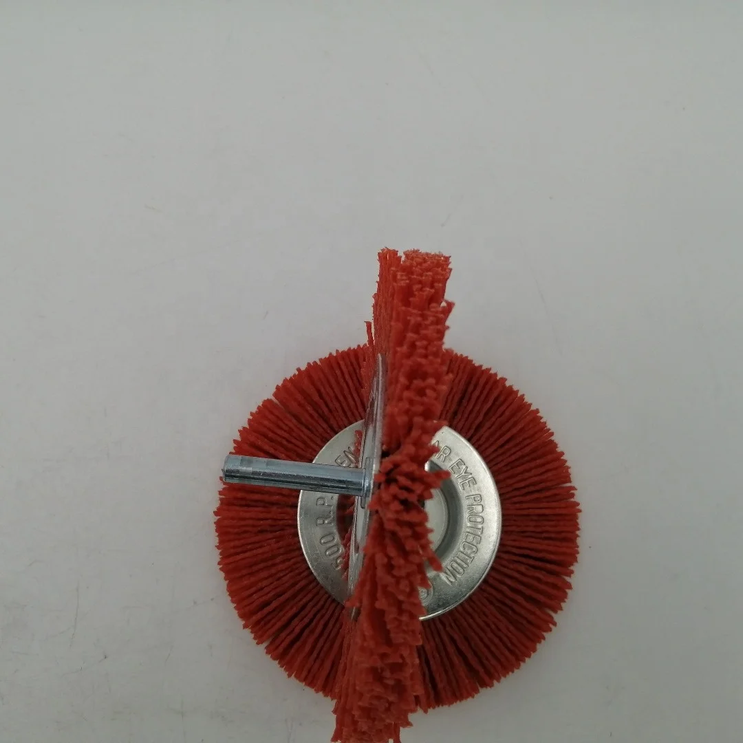 100 mm Nylon wire wheel brush with 6mm shank  cleaning brush for car