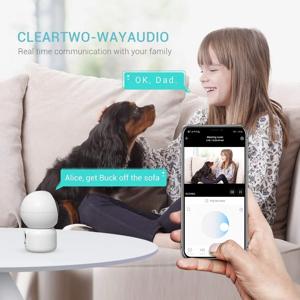 Smart Home Security Surveillance Wireless wifi Camera  baby monitor with Monitor Motion Detection Night Vision