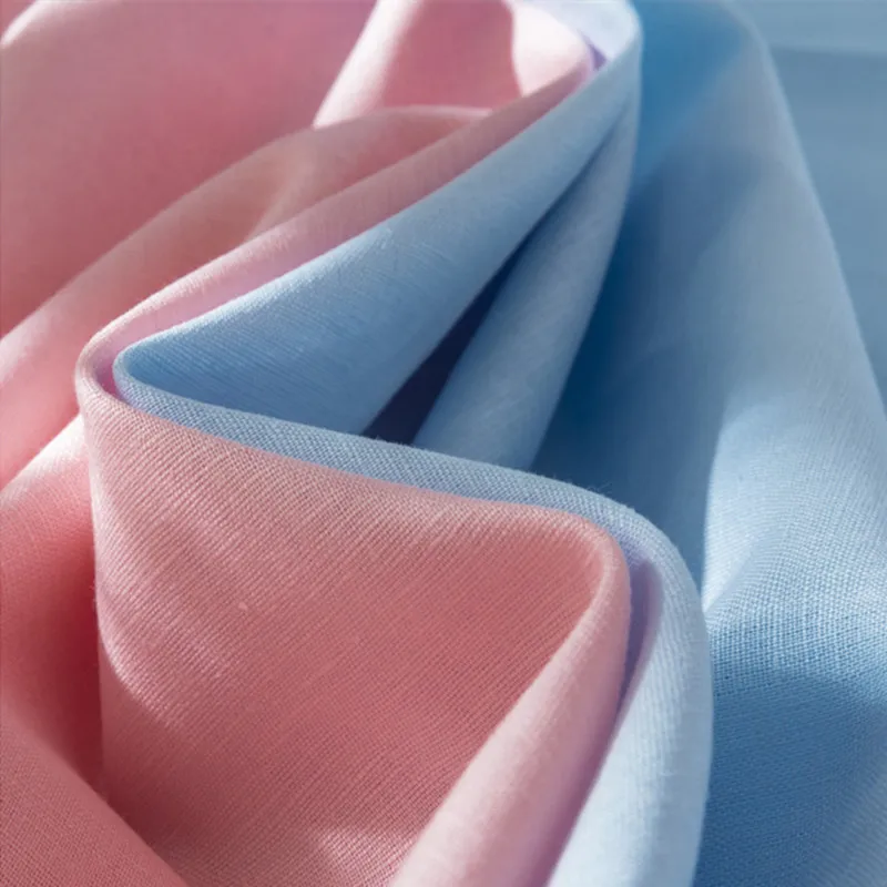 High quality 30% linen 70% cotton fabric clothing fabric plain color for shirt linen cotton fabric