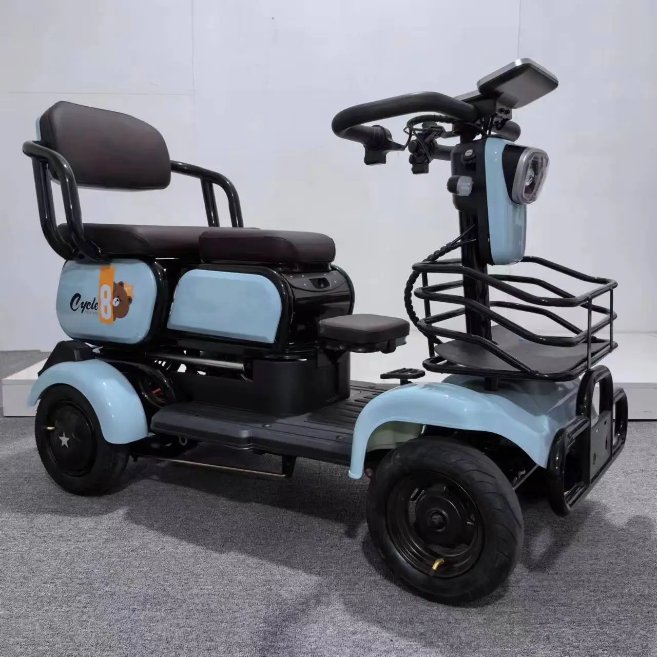 800W motor electric four-wheeler red electric four-wheeler small size suitable for the elderly electric four-wheeler