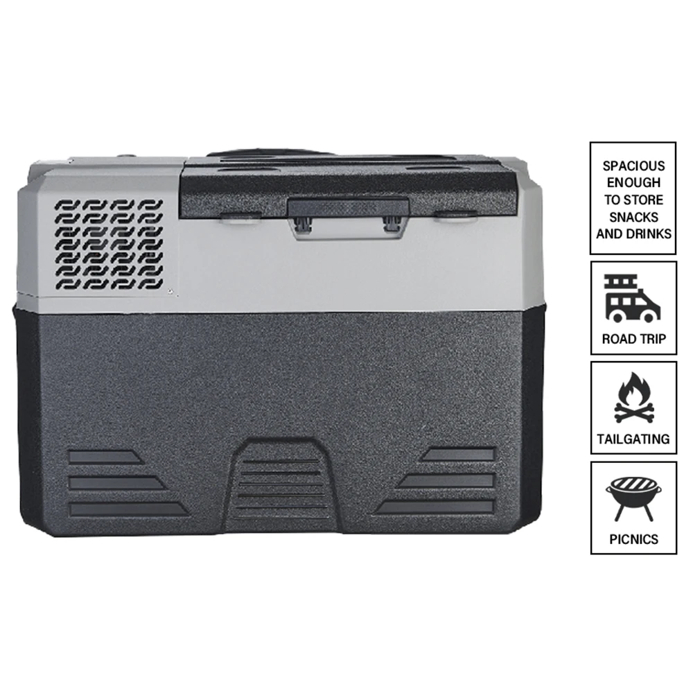 Battery Powered Wheels Car Fridge Freezer Electric Cooler Box Portable Refrigerator For Camping