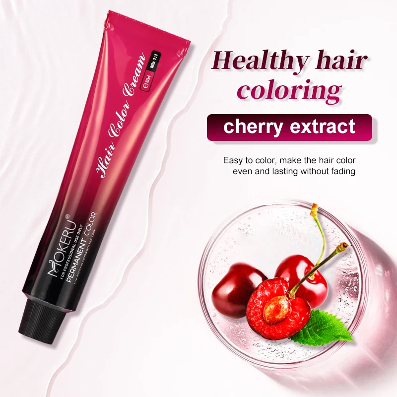 Wholesale Mokeru 100ml Hair Dye Cream Professional Hair Color Cream Ammonia Free Hair Dye for Women Fashion Coloring