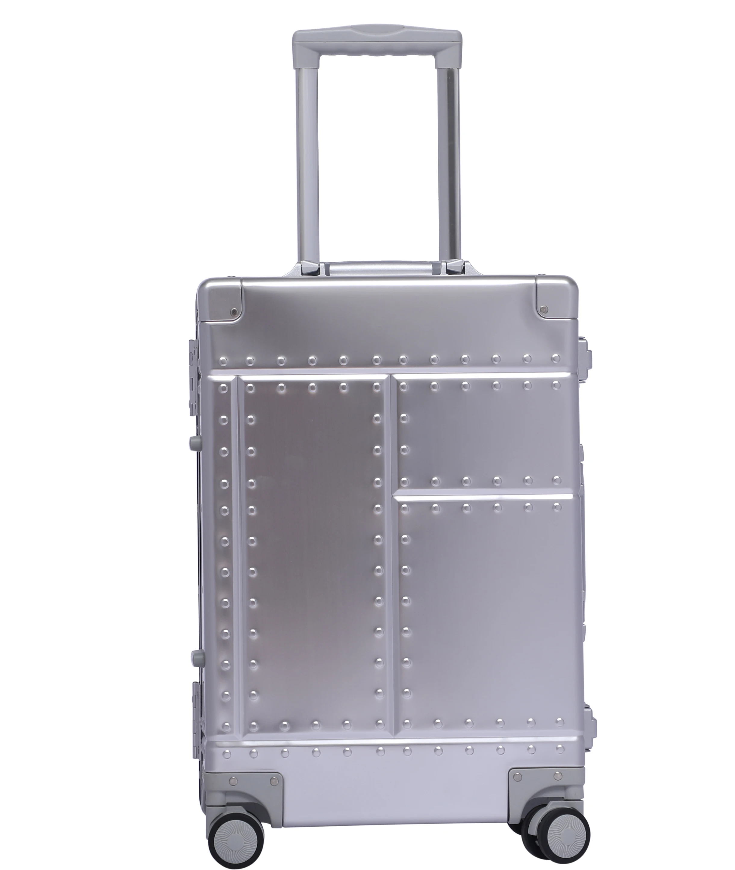 Прямая продажа с завода, алюминиевый чемодан для ручной клади с замком TSA и универсальными колесами