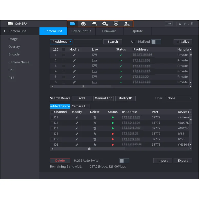  NVR5216-16P-4KS2E NVR5232-16P-4KS2E 16CH и 32CH 1U 16PoE 4K H.265 Pro серии NVR POE IP камера