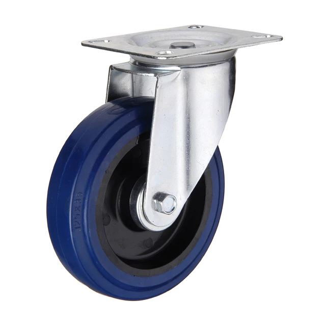 EN12531 hot-selling elastic rubber nylon core caster wheels for industrial application