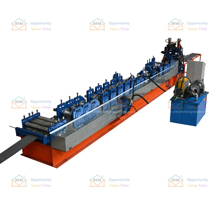 
Top Quality C Channel Roll Forming Making Equipment Interchanged Eave Guide Rails Line Sigma Purlin Machine Corrugating Machine 