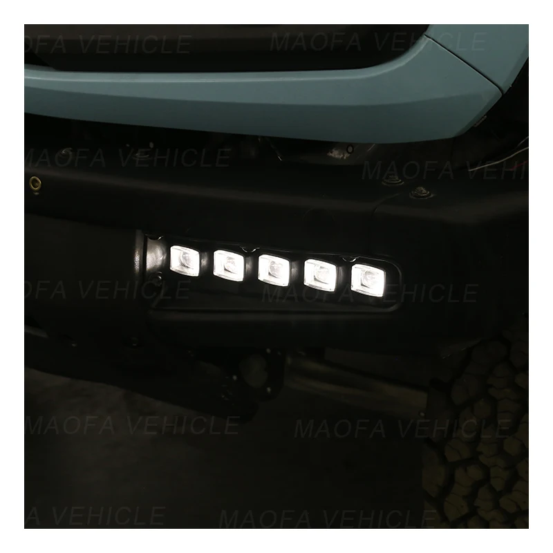2021 2022 2023 Car Front Bumper Grille Driving Lamp Headlight LED Fog Lights For Ford Bronco 2/4 Door