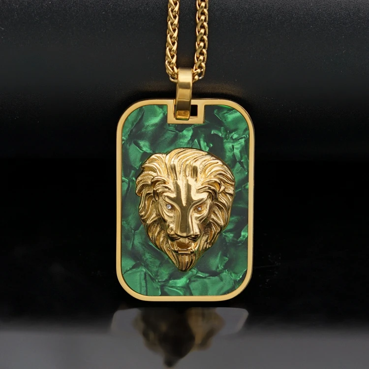 Luxury Fashion Stainless Steel Waterproof Non Tarnish Lion Pendant Fine Jewelry Necklaces for Women Men Valentines Gift