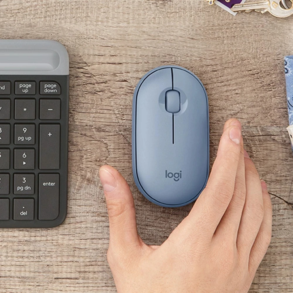 Logitech галька M350 беспроводной bt мышь Оригинальный мини & тонкий 1000 точек/дюйм 100 г Высокая точность оптического слежения