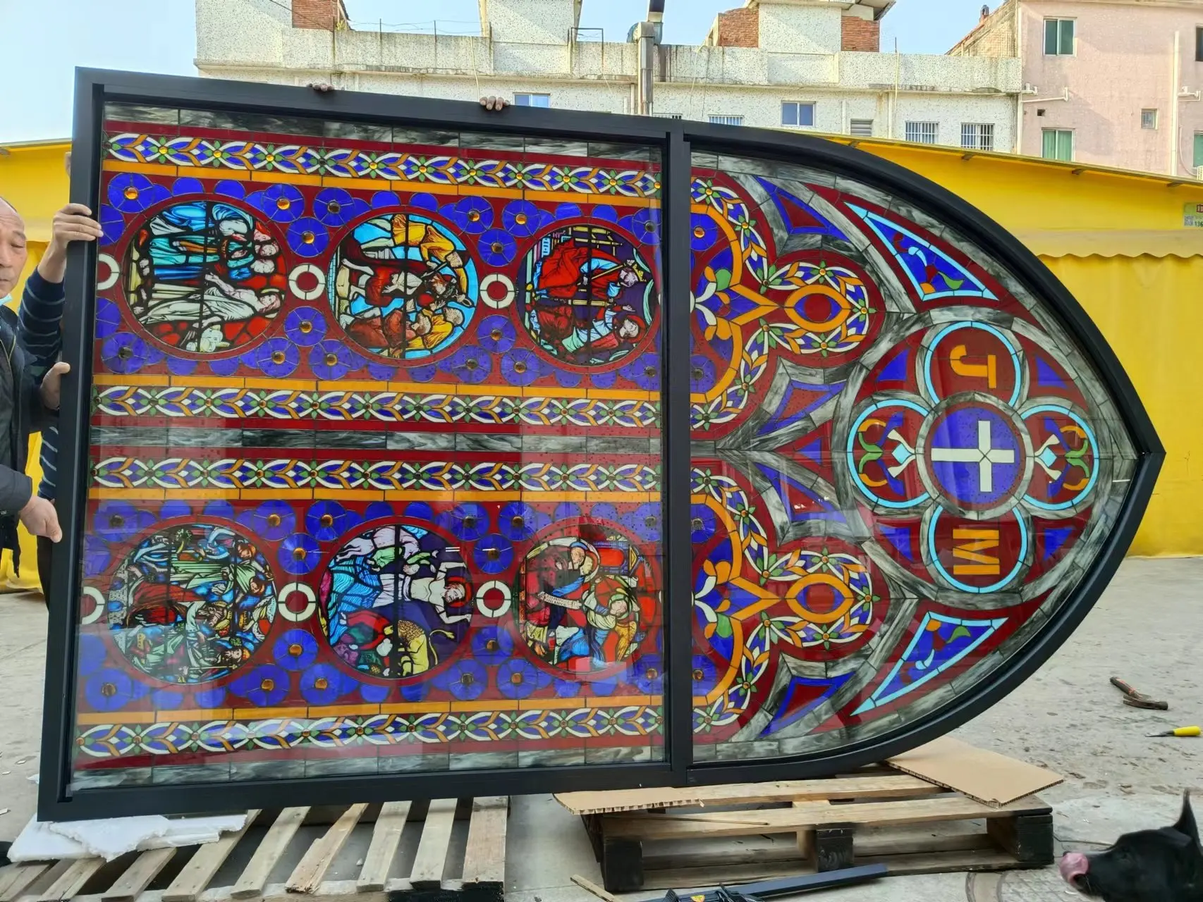 Customized Decor Mosaic Tiffany Style Chinese Stained Glass