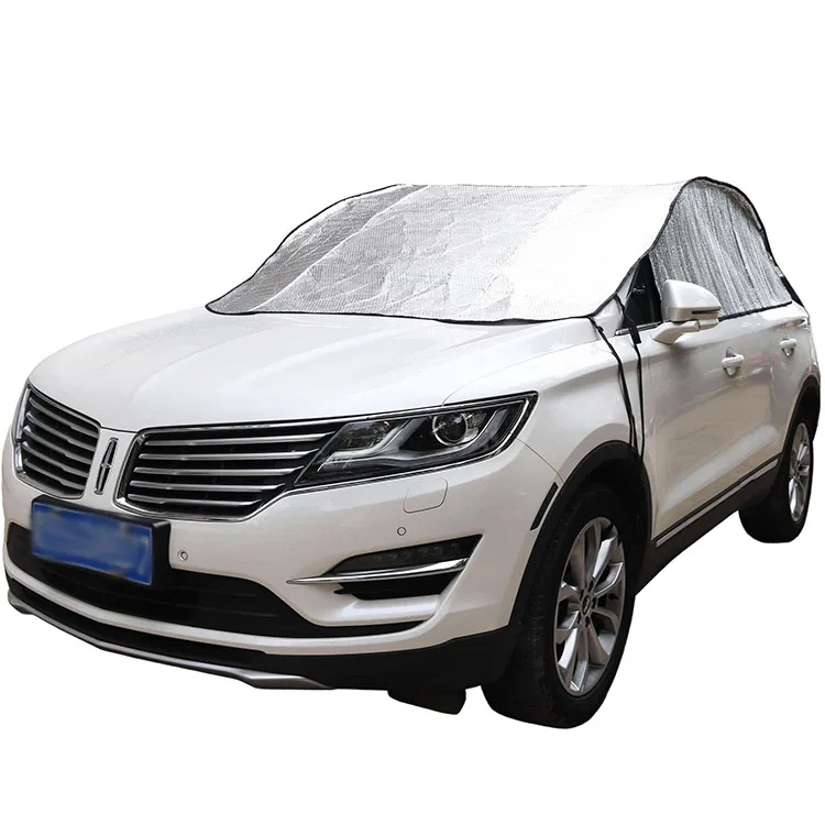 Custom Waterproof 1.6x4.4M Sample Offered Silver Heat Insulated Car Covers Garage Suitable for SUV Sedan