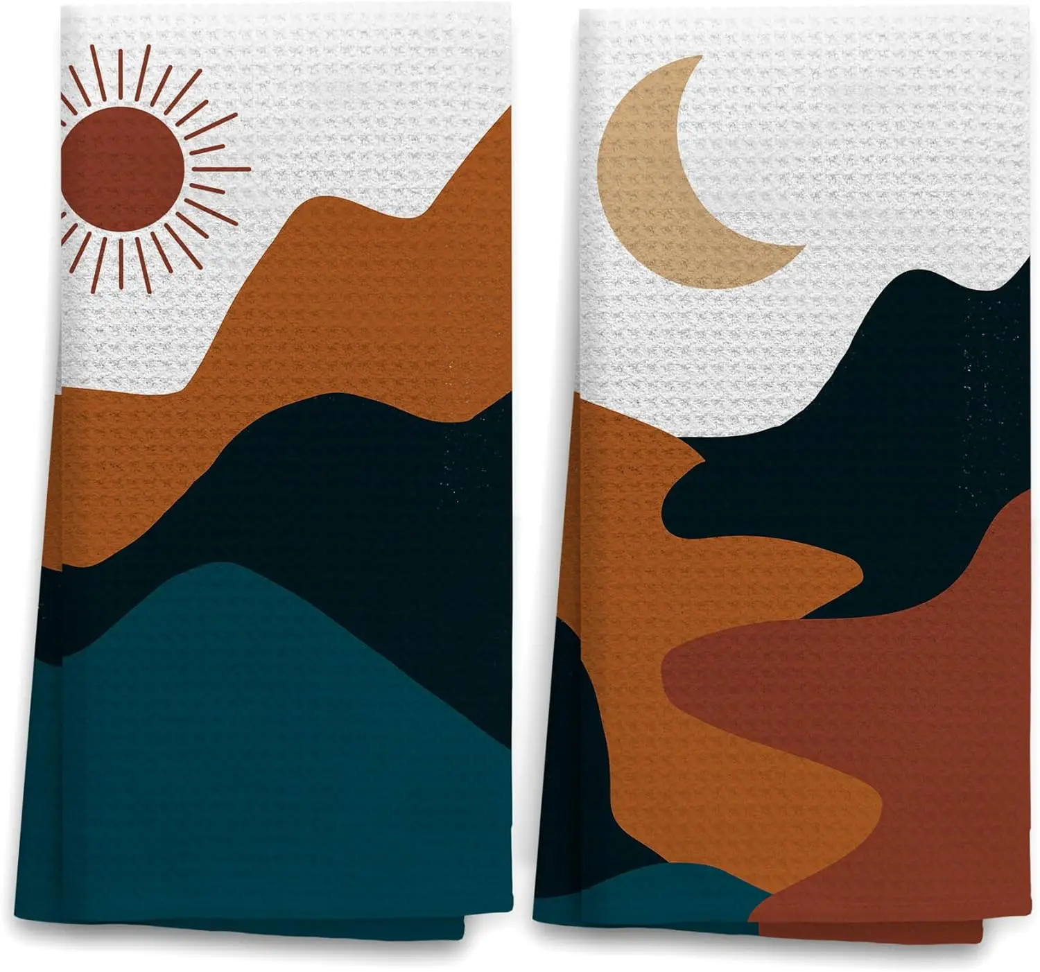 Custom printed waffle weave microfiber kitchen towel cleaning kitchen towels personalized tea towel