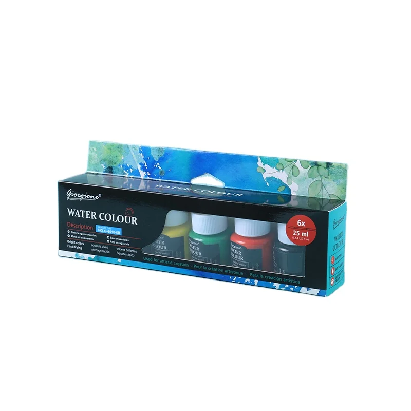 Giorgione 6618-6B 6 Colors 25ml Paint set for watercolor acrylic oil glass fabric poster painting
