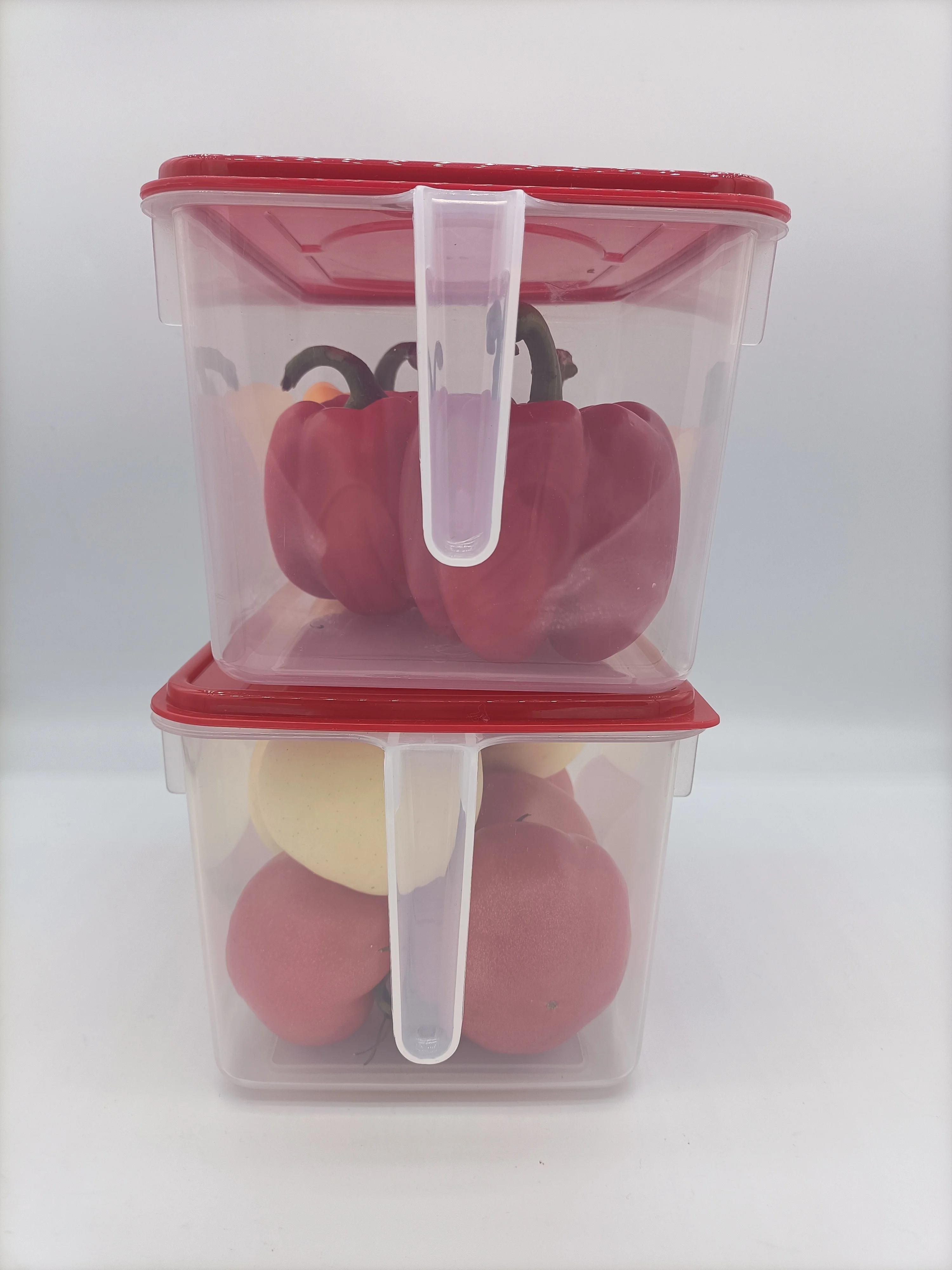 
Food Storage Box with Lid with Handle for Refrigerator Keep Food Fresh,refrigerator Crisper BPA Free Plastic Kitchen Square >5L 
