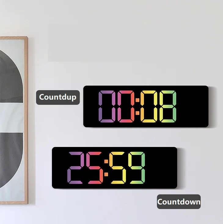 Automatic Brightness Dimmer Modern Wall Clock Home Decoration Large Display Digital Table Desk Alarm Clock with Remote Control