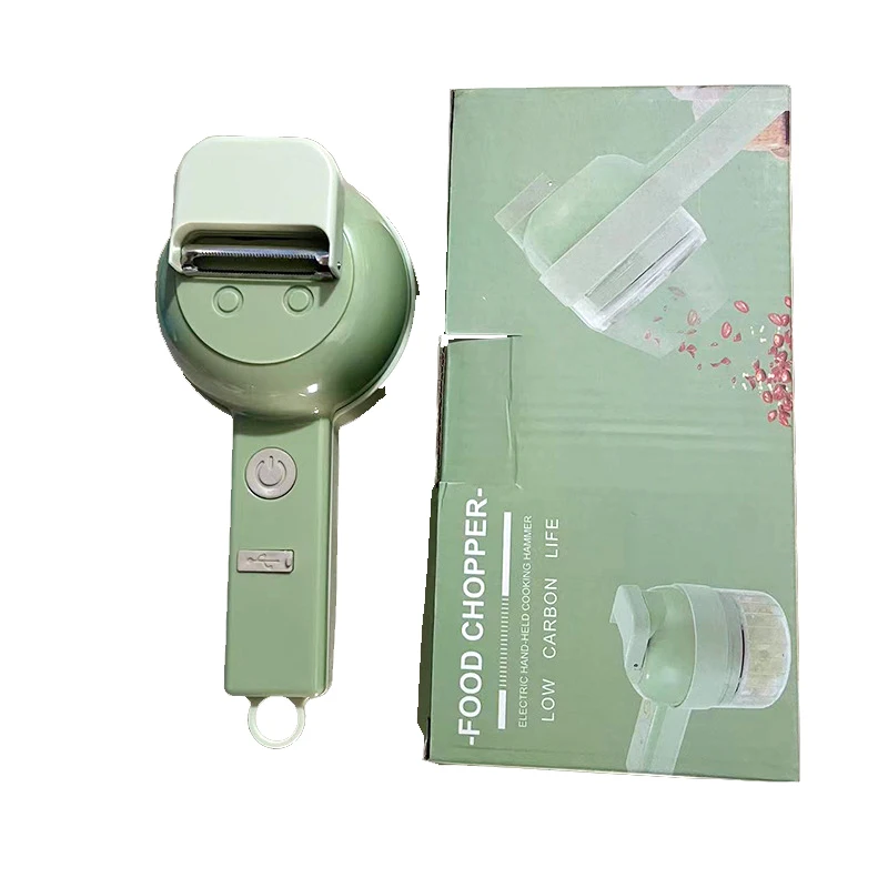 4 in1 Electric Vegetable Cutter Set USB Electric Portable Mini Food Chopper for Garlic Kitchen Vegetable Cutter