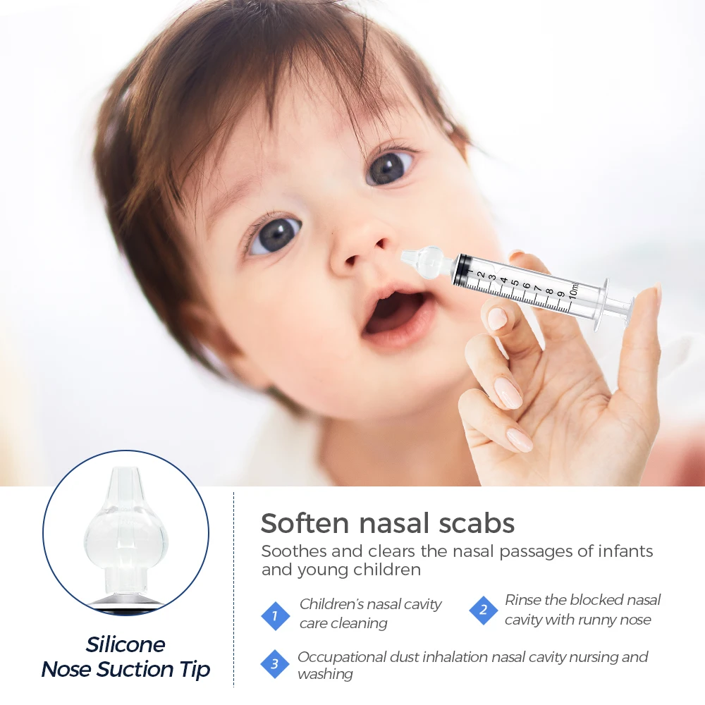 Nasal Aspirator Nasal Professional Syringe Baby Nasal Irrigator Blister Packaging Infant Nose Cleaner Rinsing Device Set