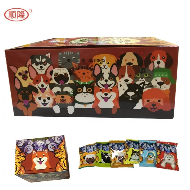 Mix Chewy Candy Jelly Bean Candy with Nice Animal Shape Tattoo in Box