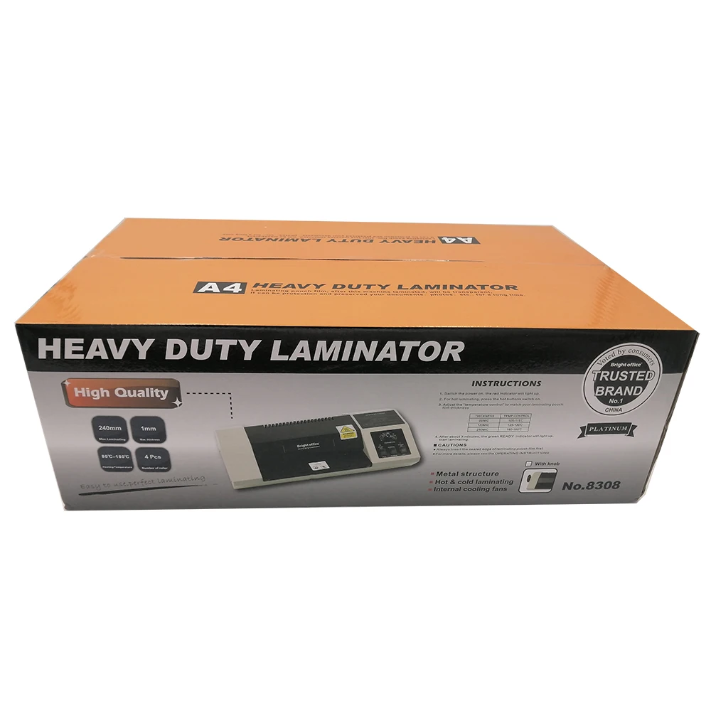 Прямая продажа с фабрики, оптовая продажа, ламинатор А4 высокого качества с горячим и холодным мешком, № 8308